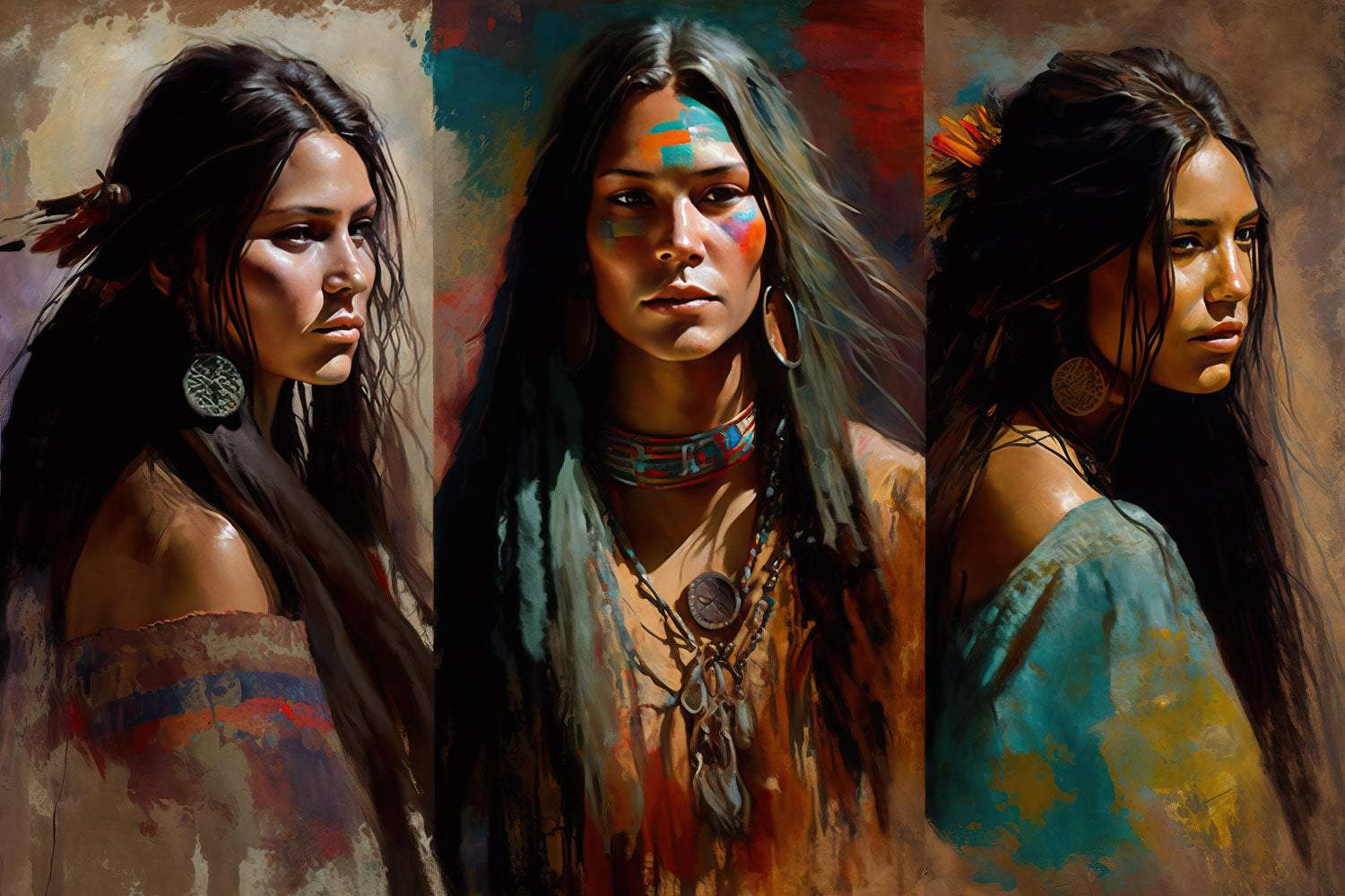 Daughters of the Land - Artist by Whimsykel Designs - Art Prints, Decoupage Rice Paper, Flat Canvas Prints, Giclee Prints, Photo Prints, Poster Prints