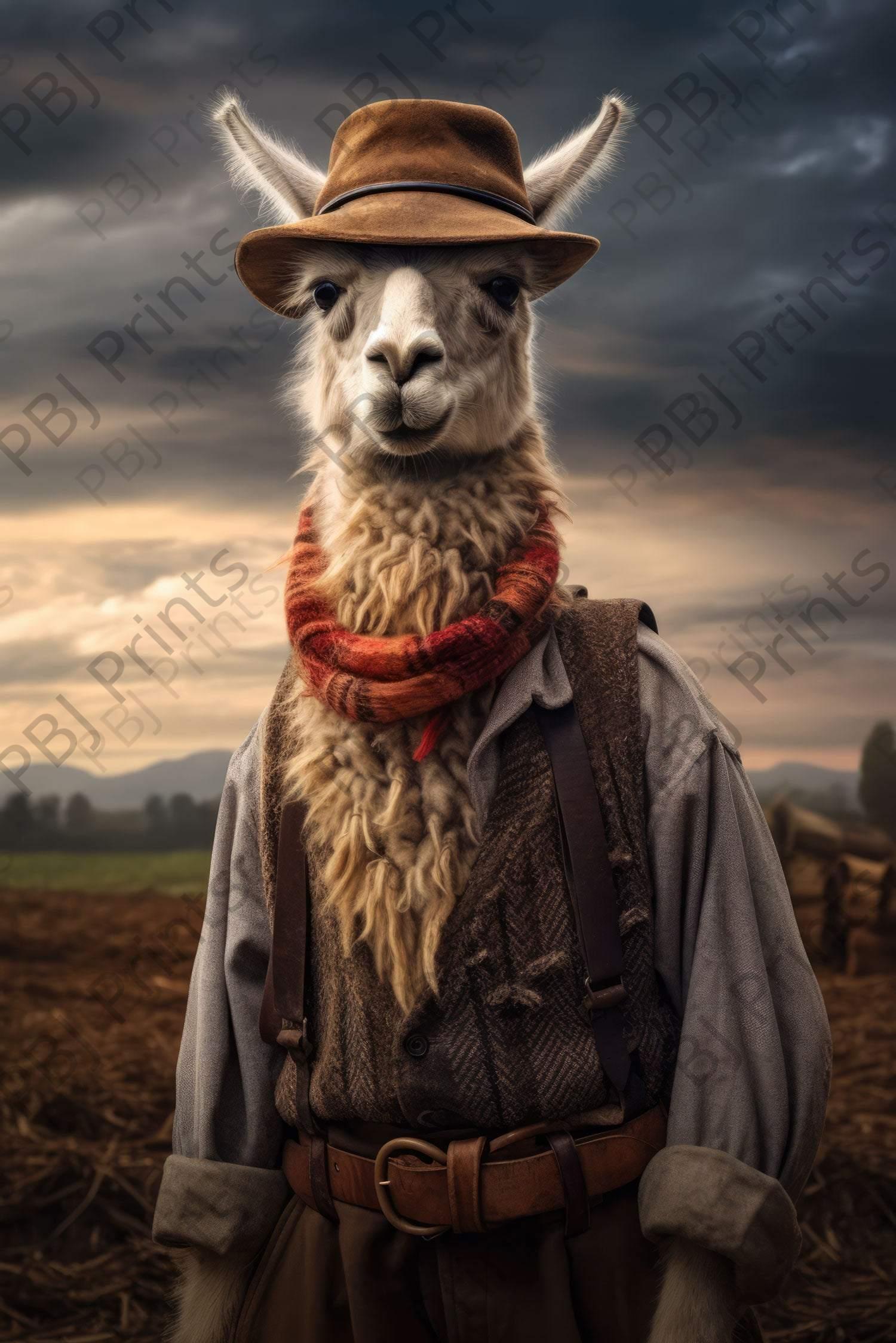 Farmer Fred - Artist by Whimsykel Designs - Art Prints, Decoupage Rice Paper, Flat Canvas Prints, Giclee Prints, Photo Prints, Poster Prints