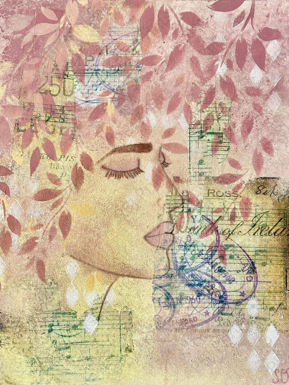 Finding My Peace - Artist by Renewed Spirit Home - Art Print, Decoupage Rice Paper, Flat Canvas Print, Giclee Print, Photo Paper, Poster Print
