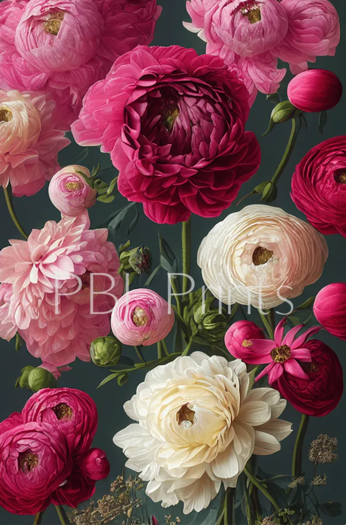 Wall Bouquet of Flowers - Artist by Whimsykel Designs -
