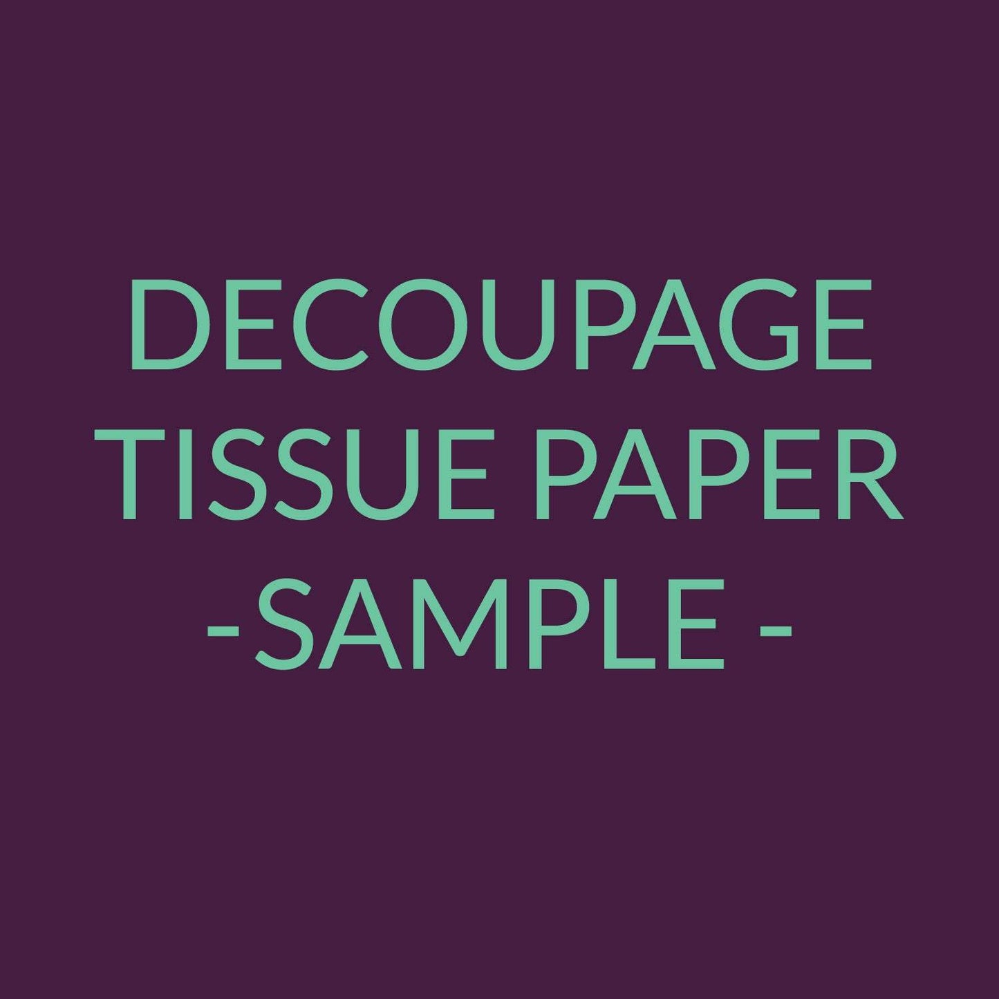 Decoupage Tissue Paper Sample - Decoupage Paper by PBJ Prints - Decoupage Tissue Paper, Sample