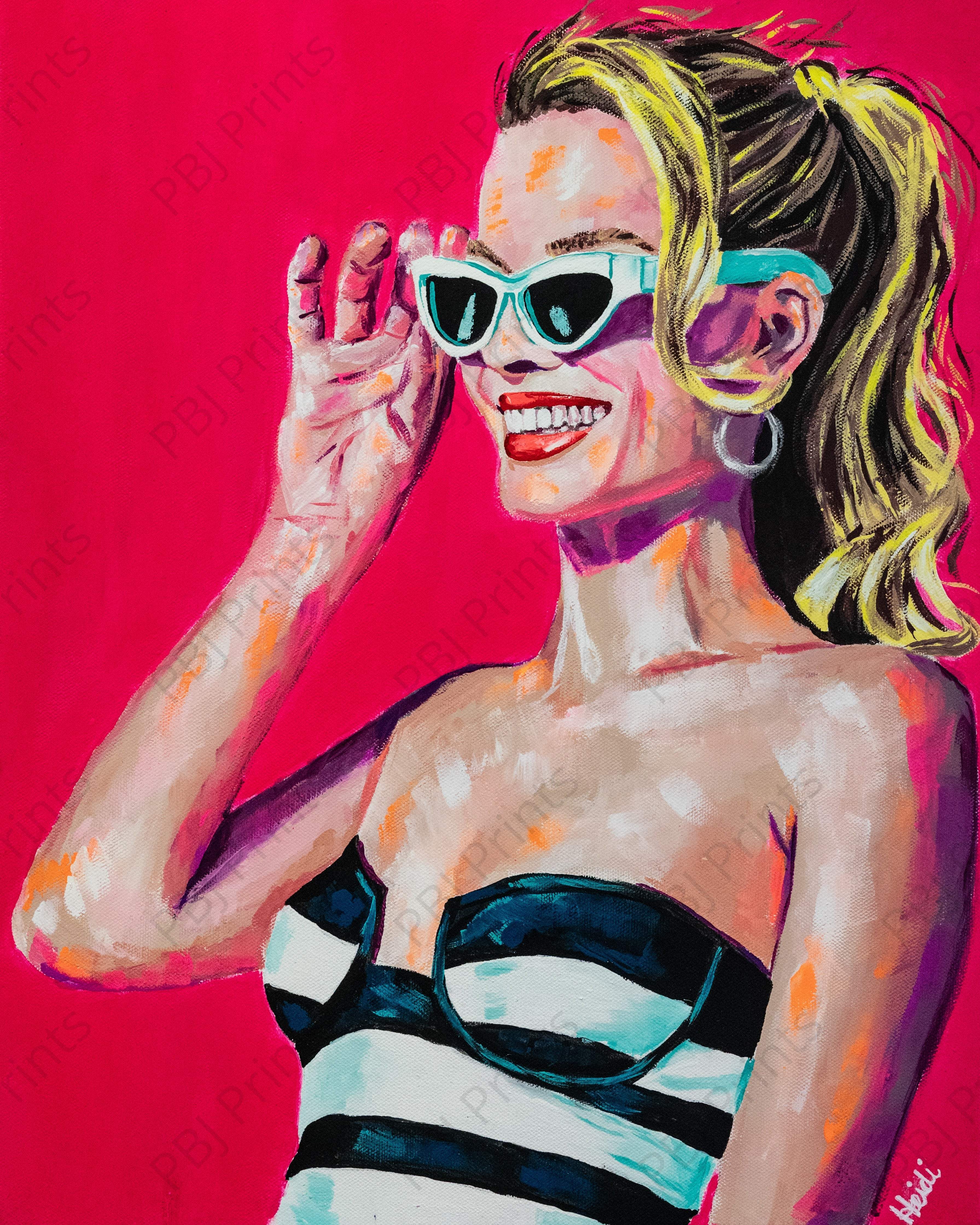 Barbie - Artist by Heidi Hammond - Art Prints, Decoupage Rice Paper, Flat Canvas Prints, Giclee Prints, Photo Prints, Poster Prints