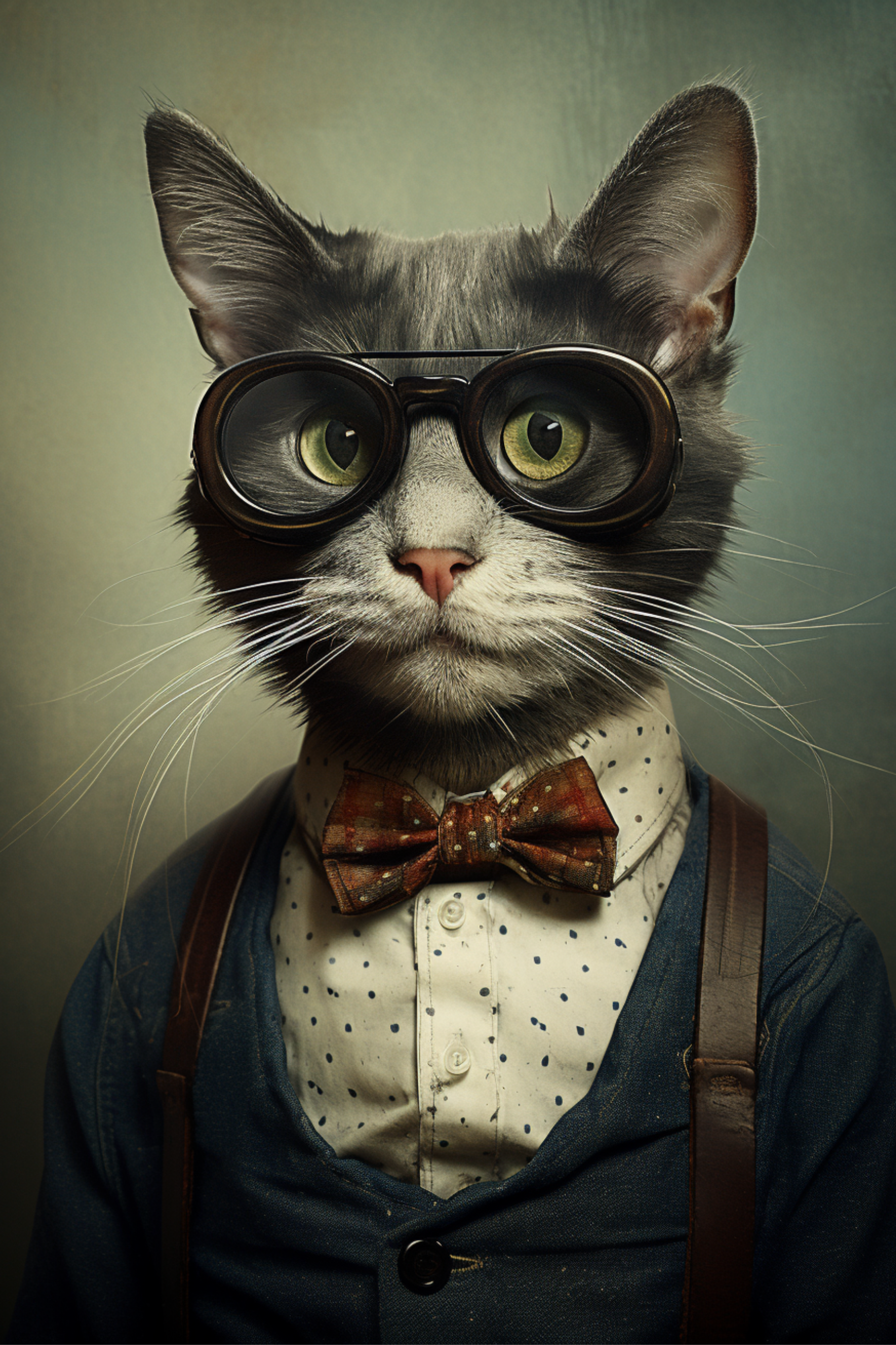 Cat Daddy - Artist by Audrey Hughes - Art Prints, Decoupage Rice Paper, Flat Canvas Prints, Giclee Prints, Photo Prints, Poster Prints