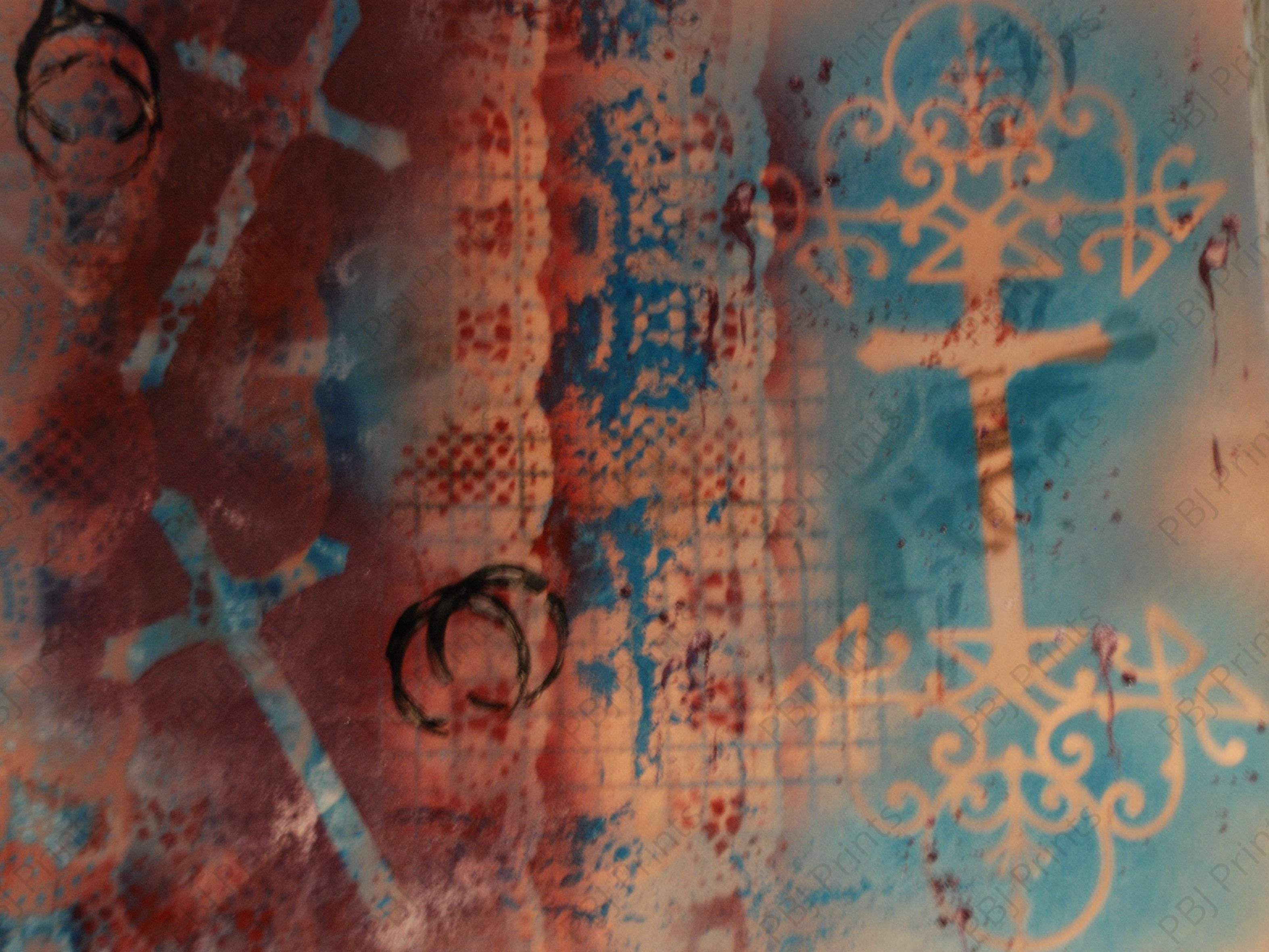 Crosses - Artist by 2chattychicks teaching eclectic creations - Art Print, Decoupage Rice Paper, Flat Canvas Print, Greeting Card, Photo Paper, Poster Print