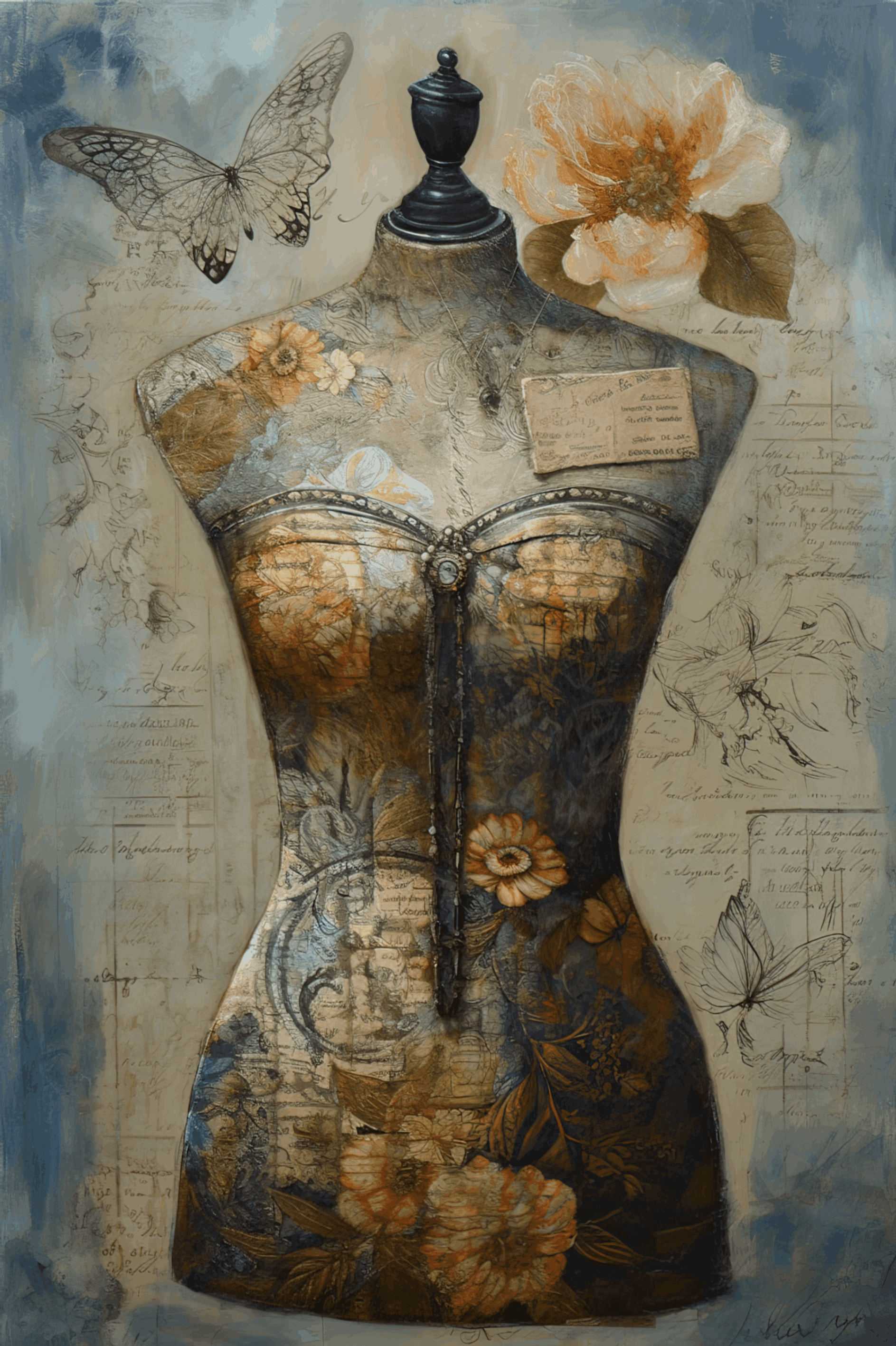 Dressmakers Dream - Artist by Whimsykel Designs - Art Prints, Decoupage Rice Paper, Flat Canvas Prints, Giclee Prints, Photo Prints, Poster Prints
