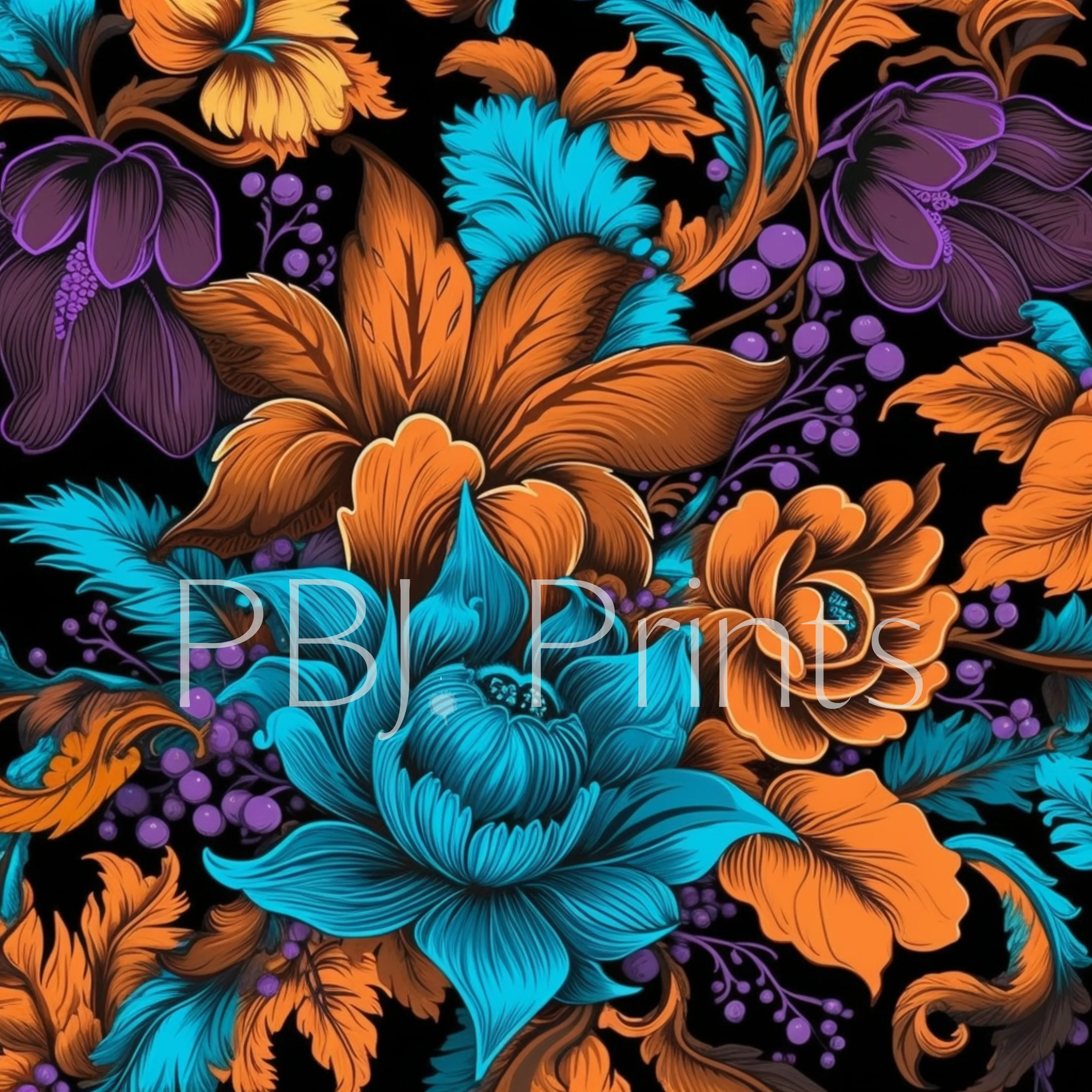 Exotic Turquoise - Artist by Audrey Hughes - Art Prints, Decoupage Rice Paper, Flat Canvas Prints, Giclee Prints, Photo Prints, Poster Prints