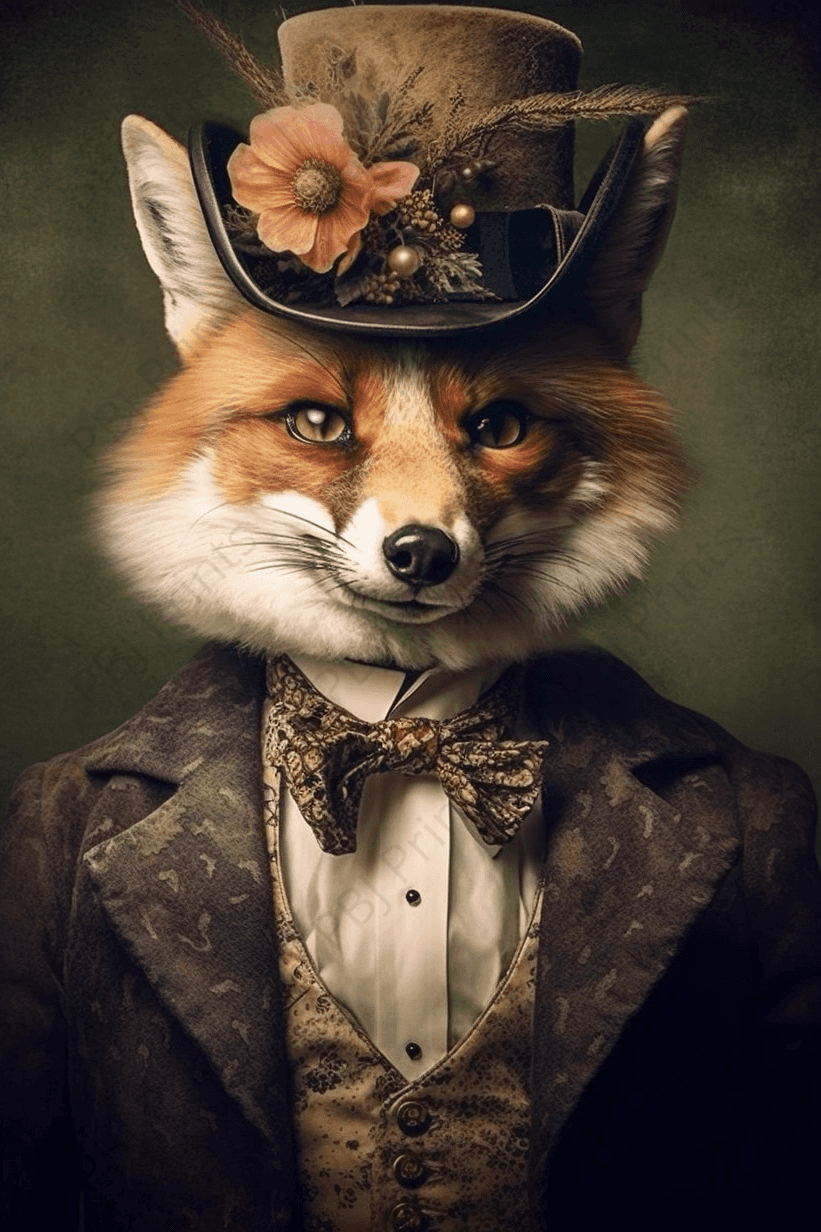 Fox Swag - by Audrey Hughes - Ai, Animals, Fox, New Arrivals