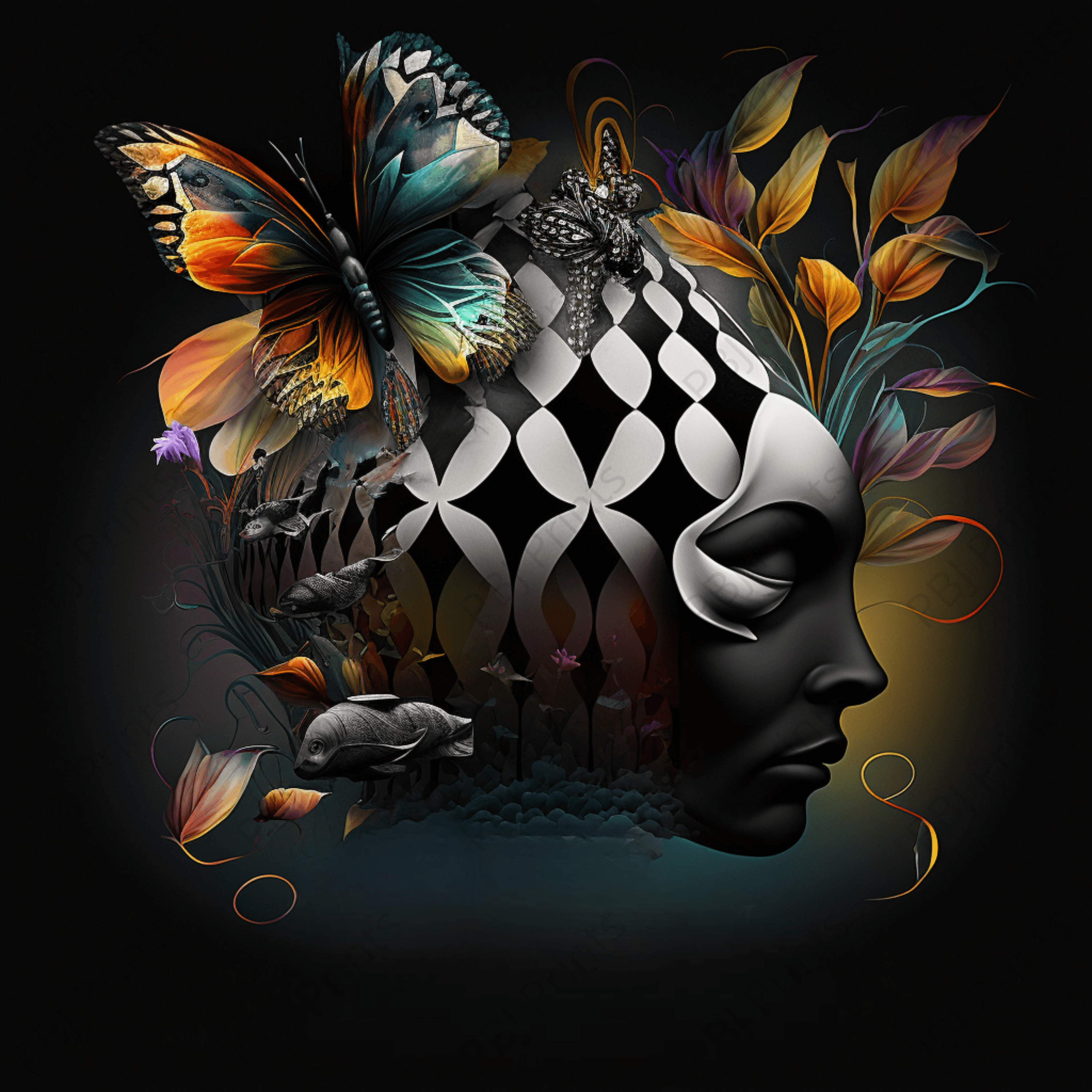 Free Your Mind - Artist by Audrey Hughes - Art Prints, Decoupage Rice Paper, Flat Canvas Prints, Giclee Prints, Photo Prints, Poster Prints