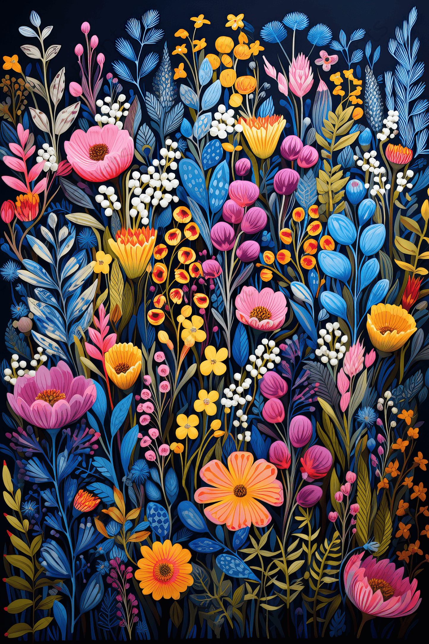 Into the Wildflowers - Artist by INKWELL DESIGNERS® - Flowers