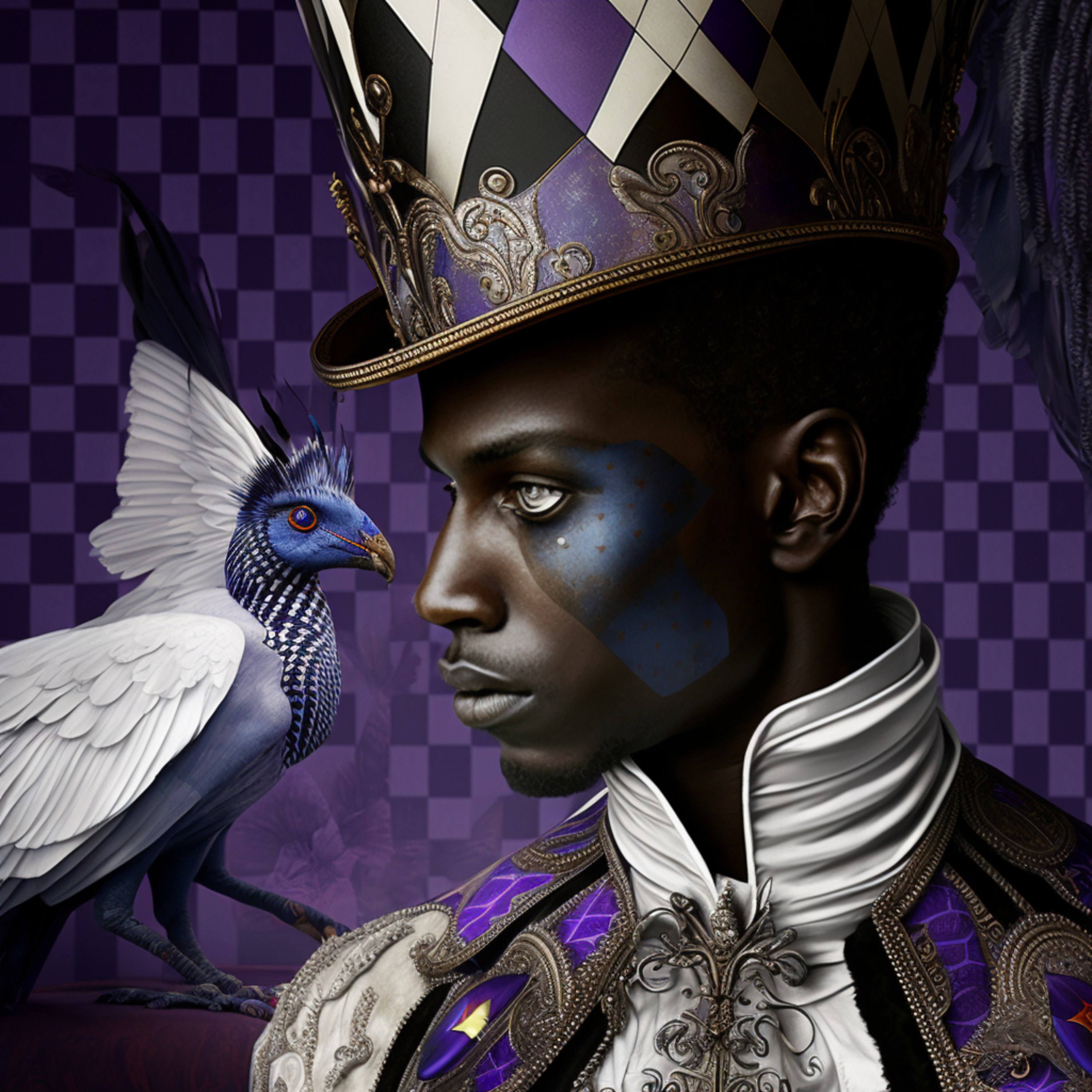 King Vibes - Artist by Audrey Hughes - Art Prints, Decoupage Rice Paper, Flat Canvas Prints, Giclee Prints, Photo Prints, Poster Prints, Scrapbook Paper