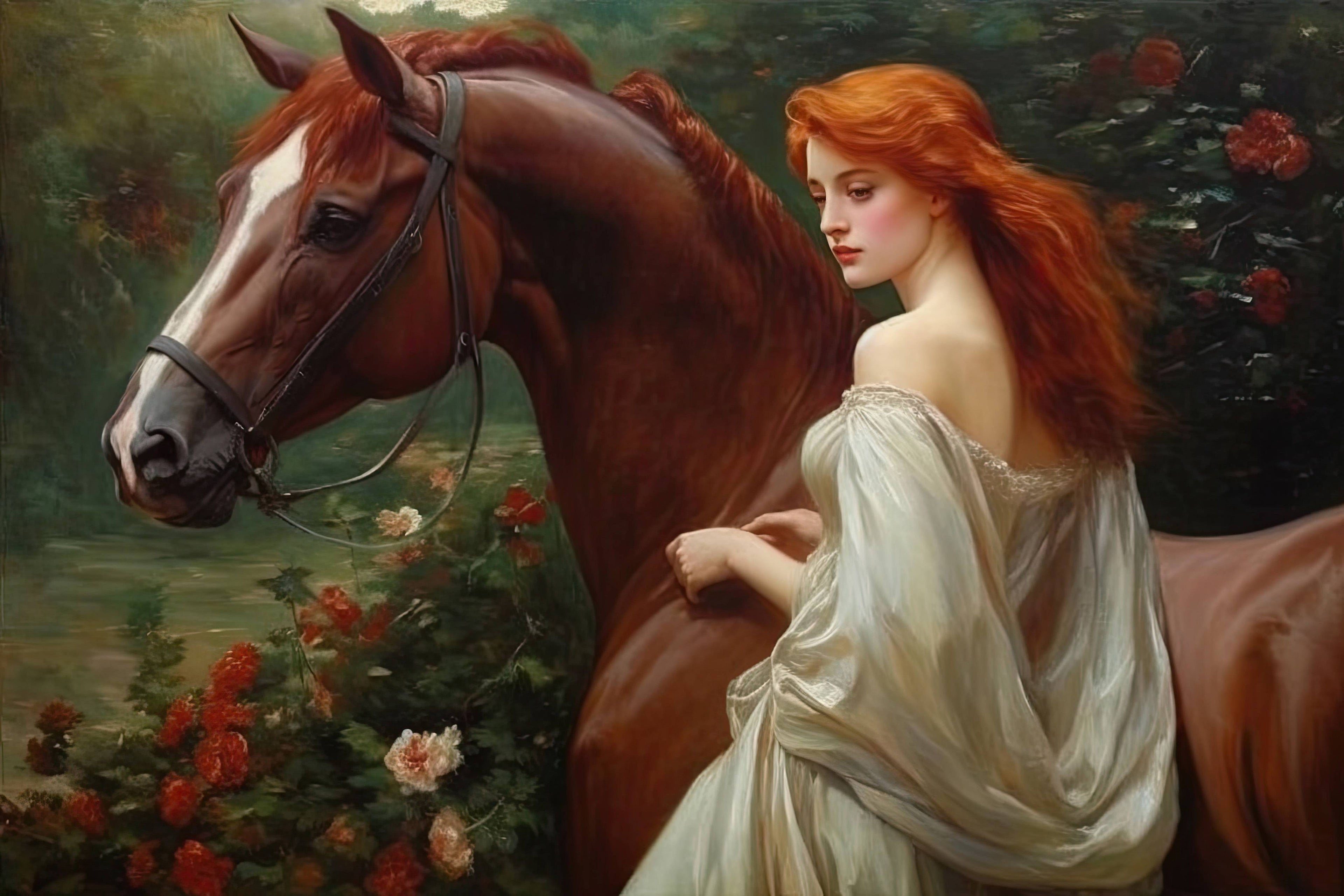 Lady & Red - Artist by Whimsykel Designs - Art Prints, Decoupage Rice Paper, Flat Canvas Prints, Giclee Prints, Photo Prints, Poster Prints