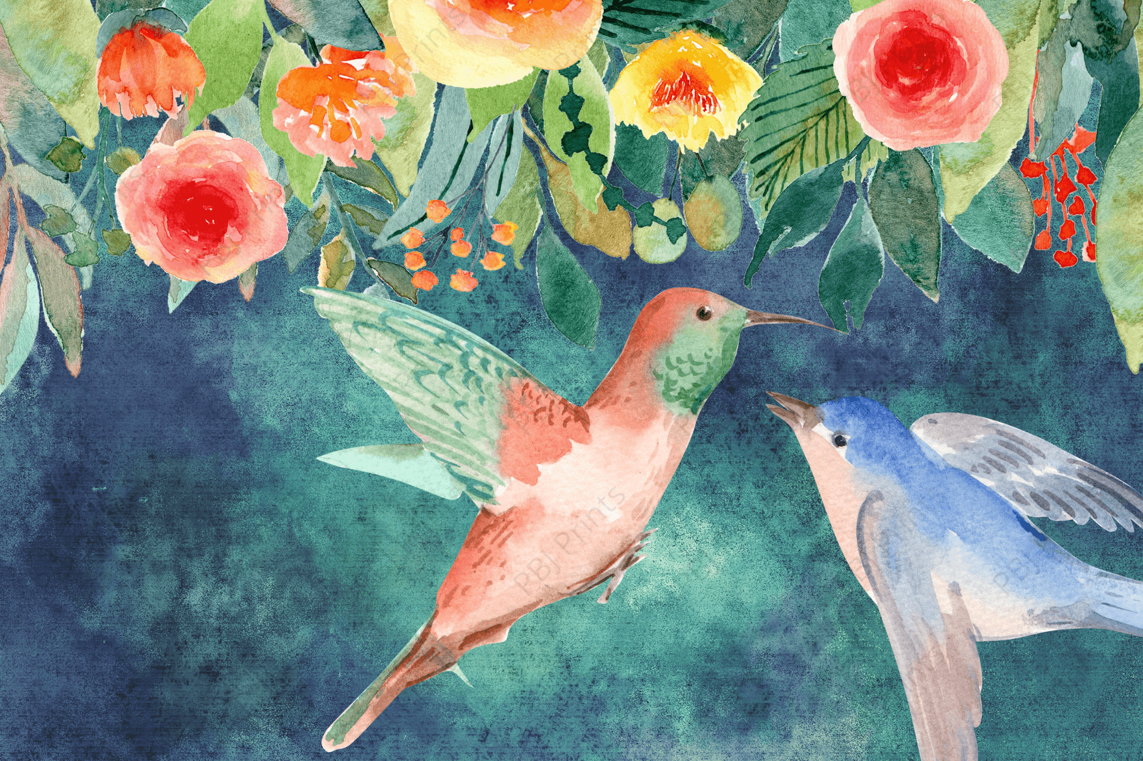 Lovebirds - Artist by Twist My Armoire - Art Prints, Decoupage Rice Paper, Flat Canvas Prints, Giclee Prints, Photo Prints, Poster Prints