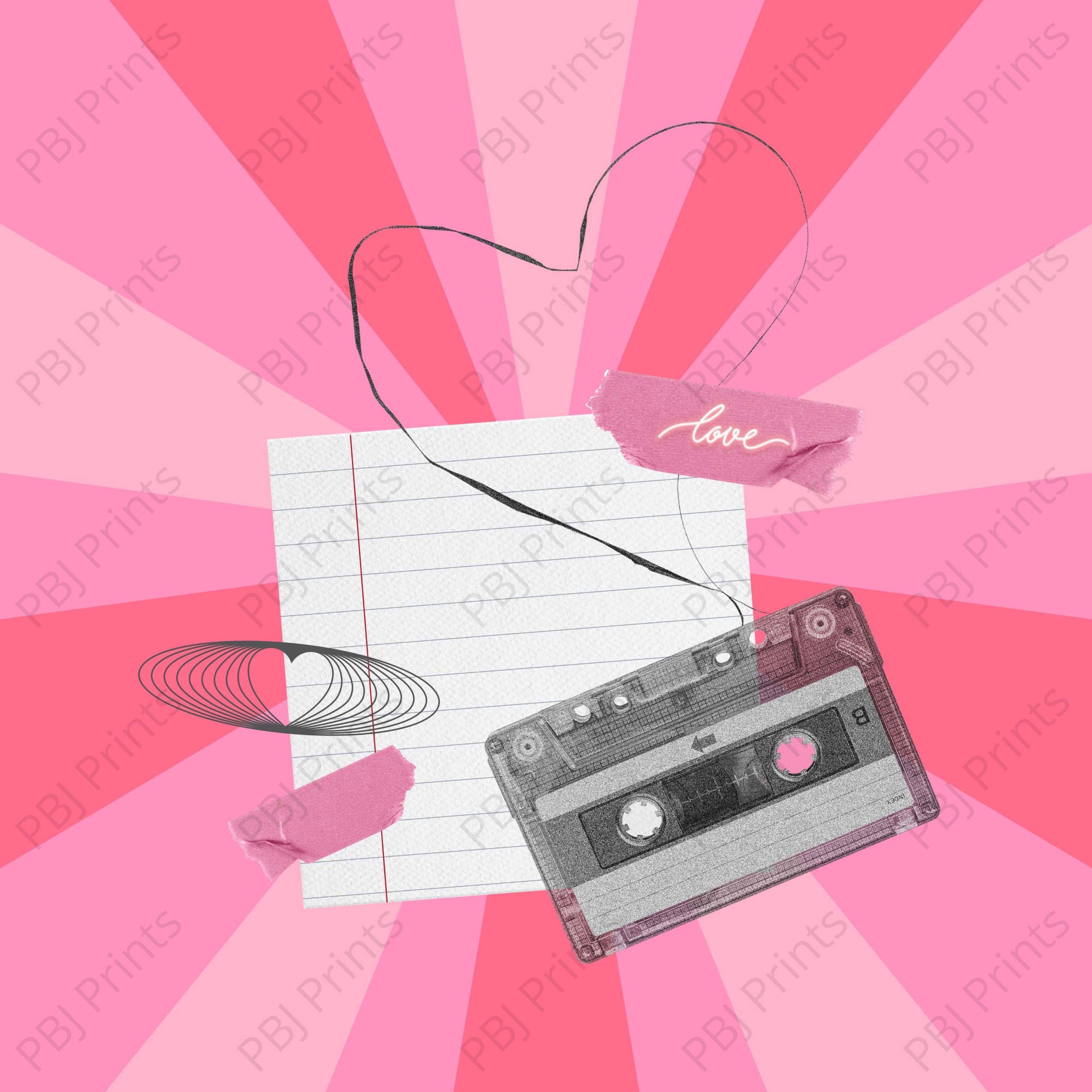 Love in the 80s - Artist by Sarah Lopp - Art Prints, Decoupage Rice Paper, Flat Canvas Prints, Giclee Prints, Photo Prints, Poster Prints