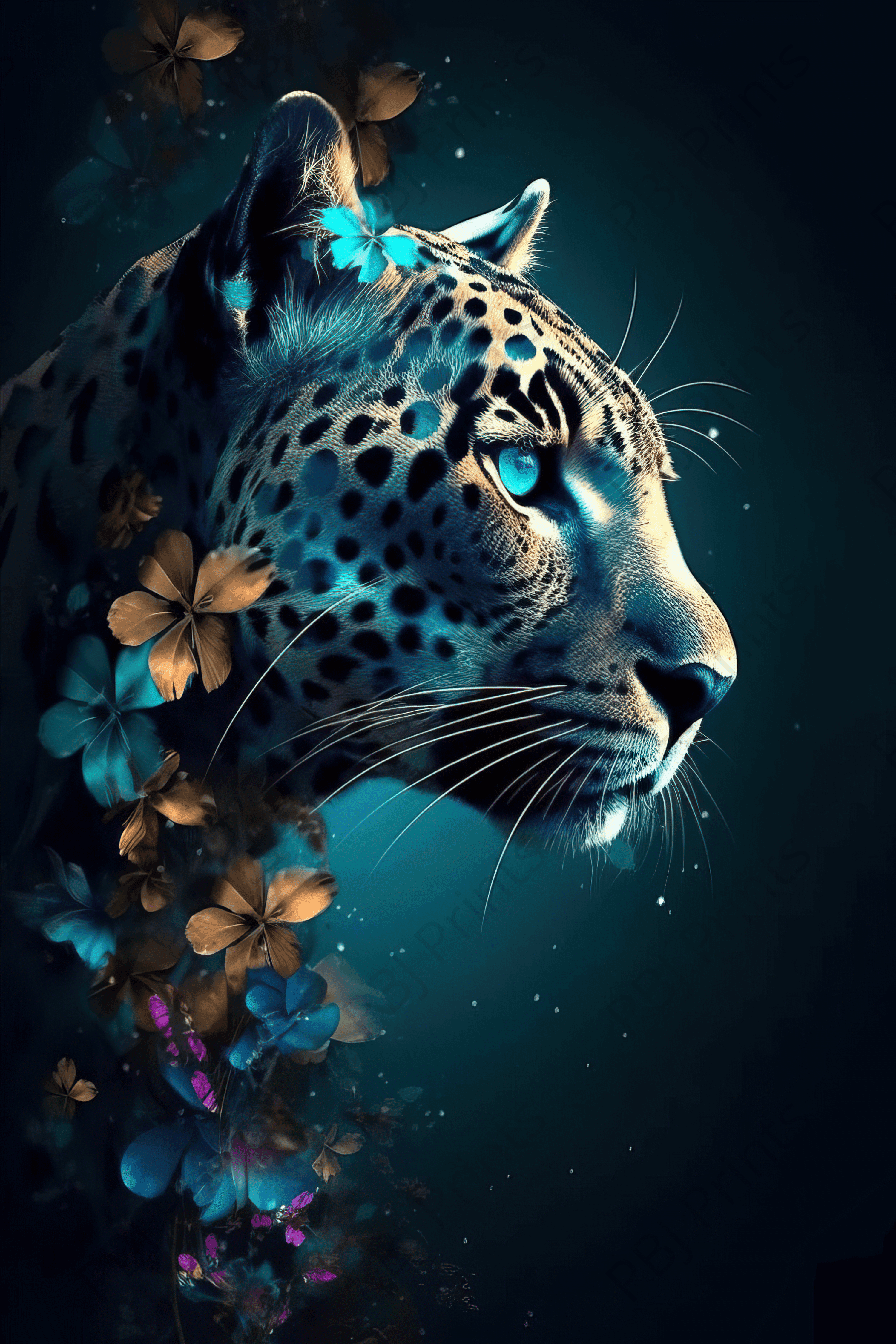 Cerulean Prowess - Artist by Whimsykel Designs - Art Prints, Decoupage Rice Paper, Flat Canvas Prints, Giclee Prints, Photo Prints, Poster Prints