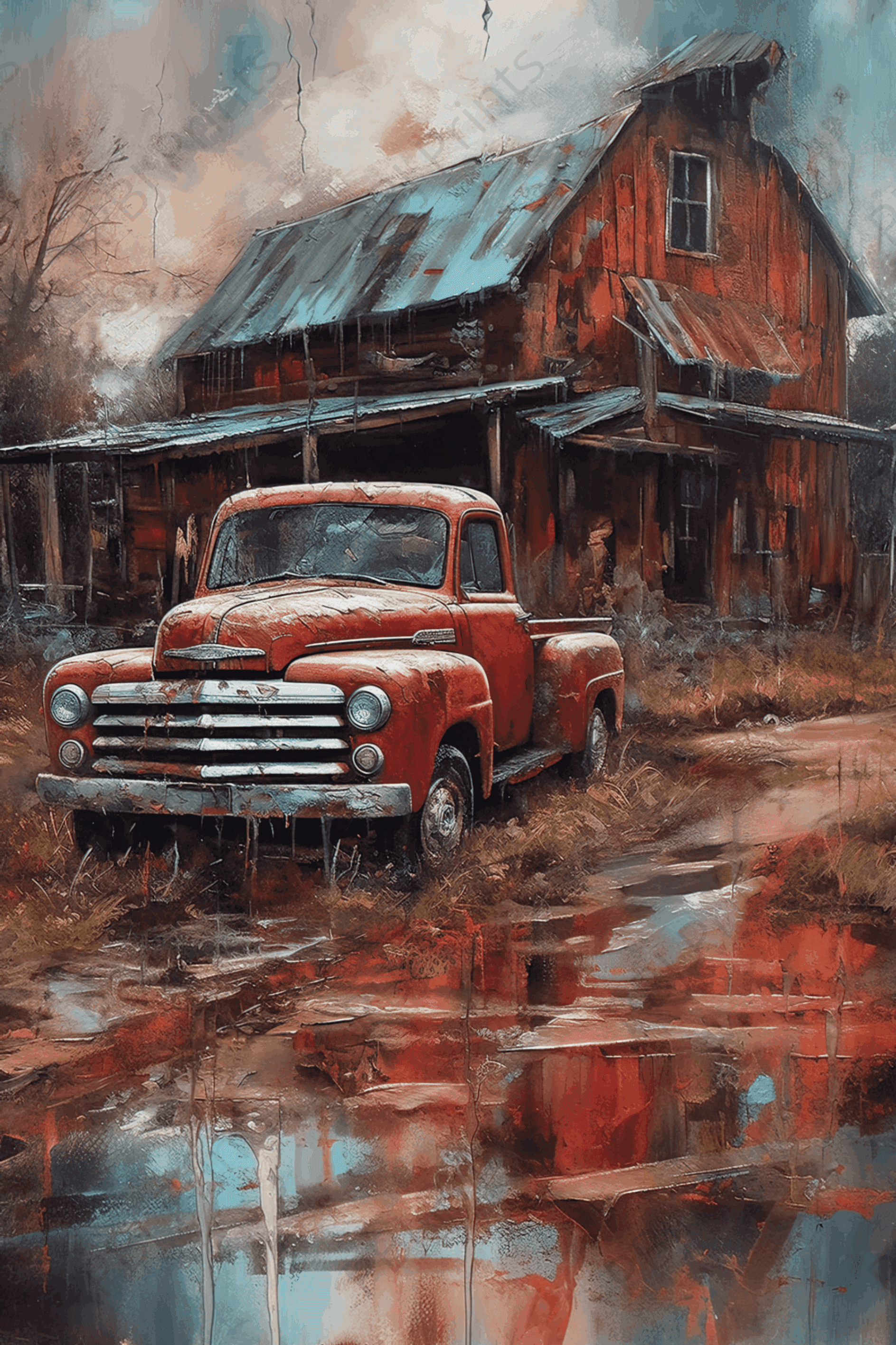 Rural Reflections - Artist by Whimsykel Designs - Art Prints, Decoupage Rice Paper, Flat Canvas Prints, Giclee Prints, Photo Prints, Poster Prints