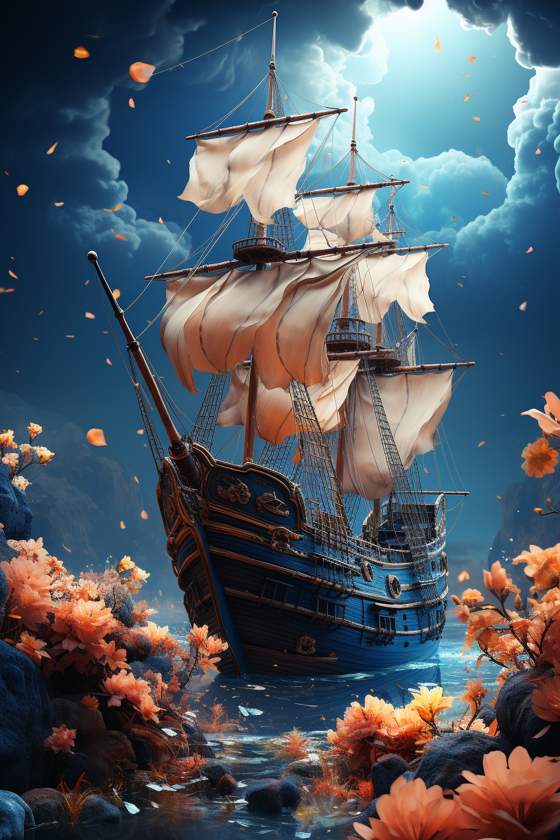 Smooth Sailing - Artist by Audrey Hughes - Art Prints, Decoupage Rice Paper, Flat Canvas Prints, Giclee Prints, Photo Prints, Poster Prints