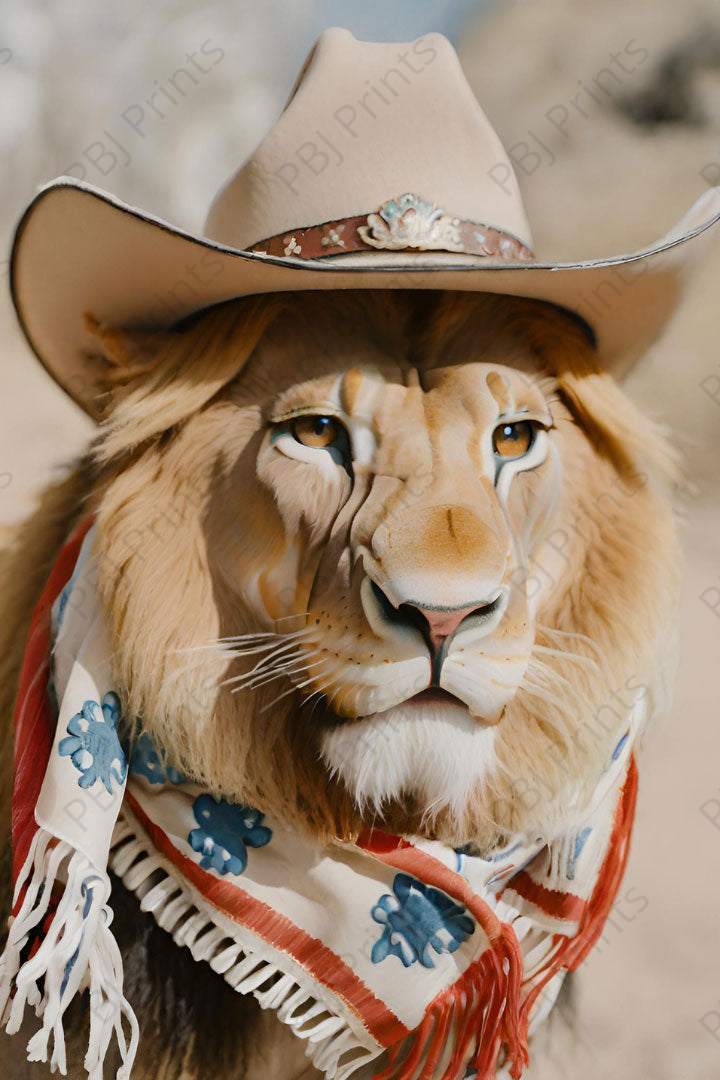 Wild West Mister - by Twist My Armoire - Animals, Lion, New Arrivals, Western