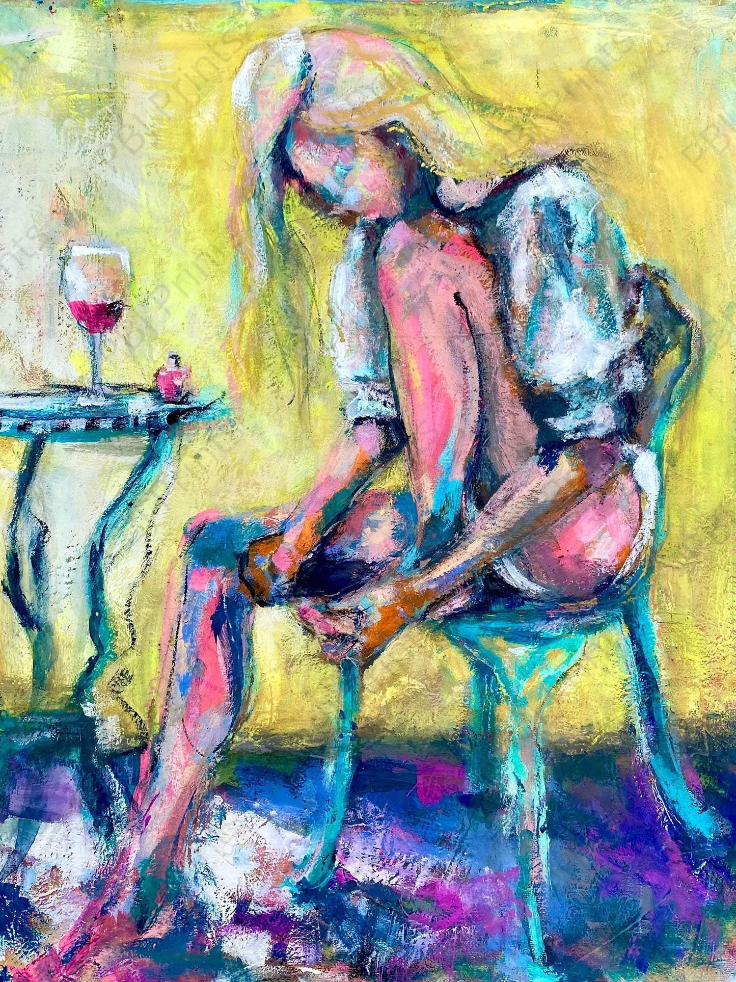 Don't Bother Me - Artist by Anissa Marie - Handpainted, Human Art