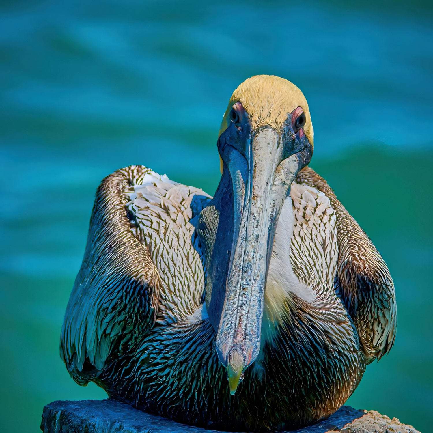 Brown Pelican Closeup - Artist by Darin E Hartley Photography - Decoupage Rice Paper