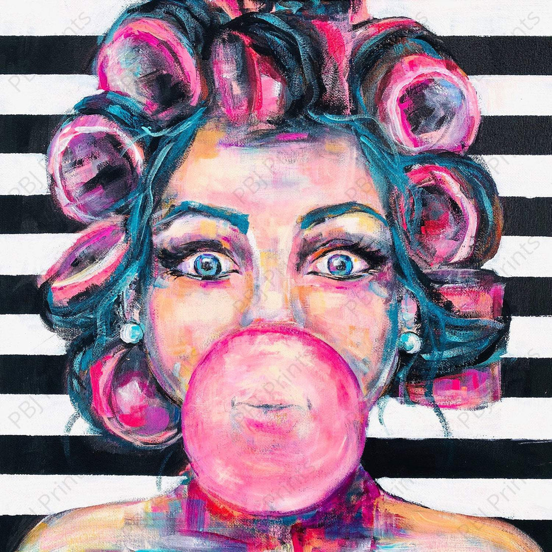 Bubblegum Yum - Artist by Anissa Marie - Art Prints, Decoupage Rice Paper, Flat Canvas Prints, Giclee Prints, Photo Prints, Poster Prints, Scrapbook Paper