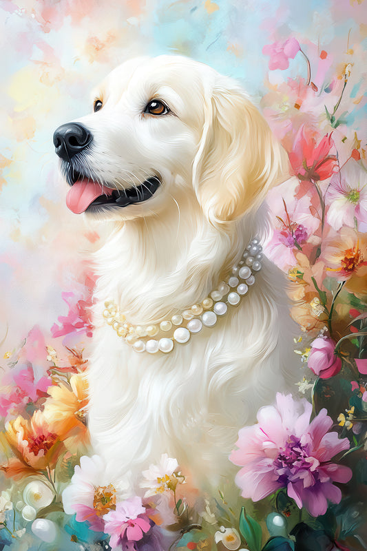 Puppy in Pearls