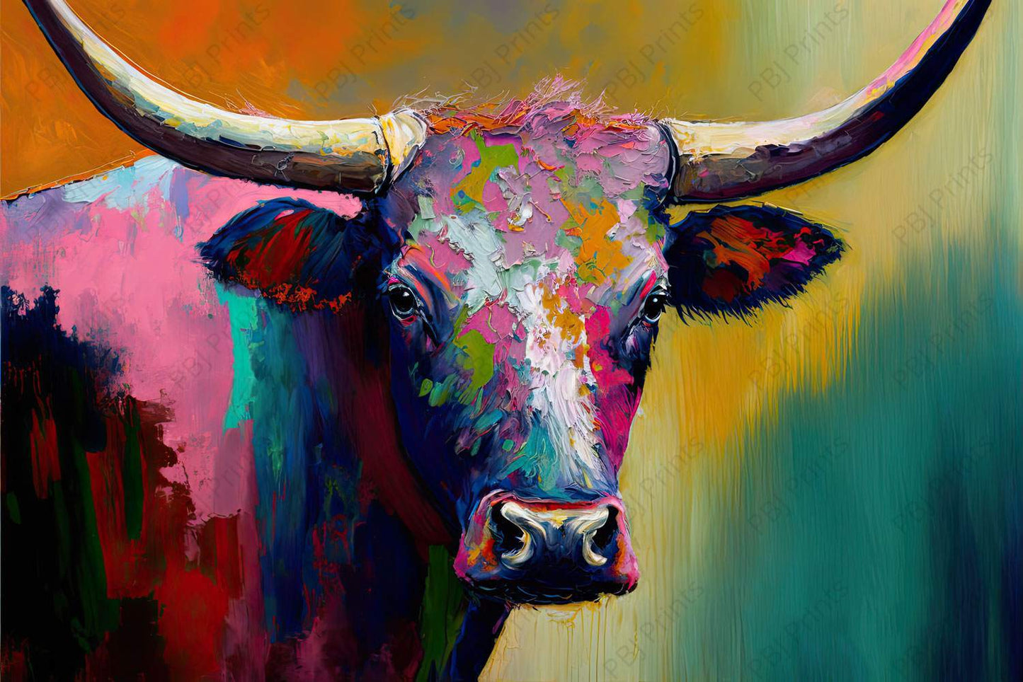 Dottie Longhorn Cow - Artist by Whimsykel Designs - 