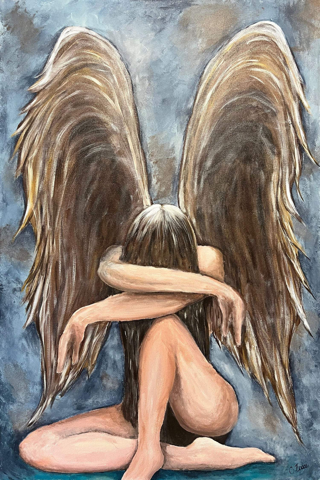 Feelings of an Angel B - Artist by JJ Bean Designs with Cheryl - Art Prints, Decoupage Rice Paper, Flat Canvas Prints, Giclee Prints, Photo Prints, Poster Prints