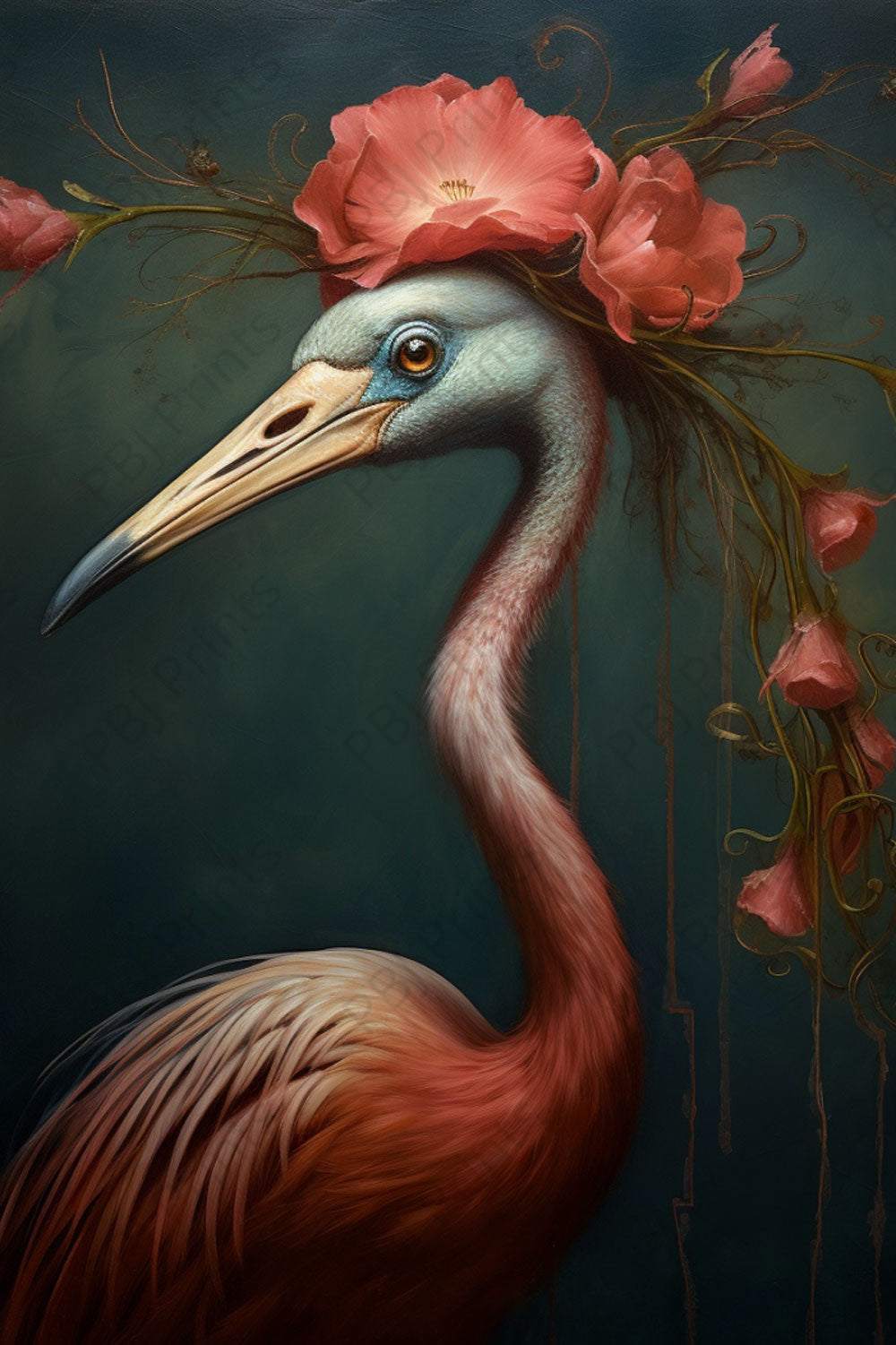 Virgina Belle -  by Audrey Hughes - Ai, Birds, Flamingo, New Arrivals