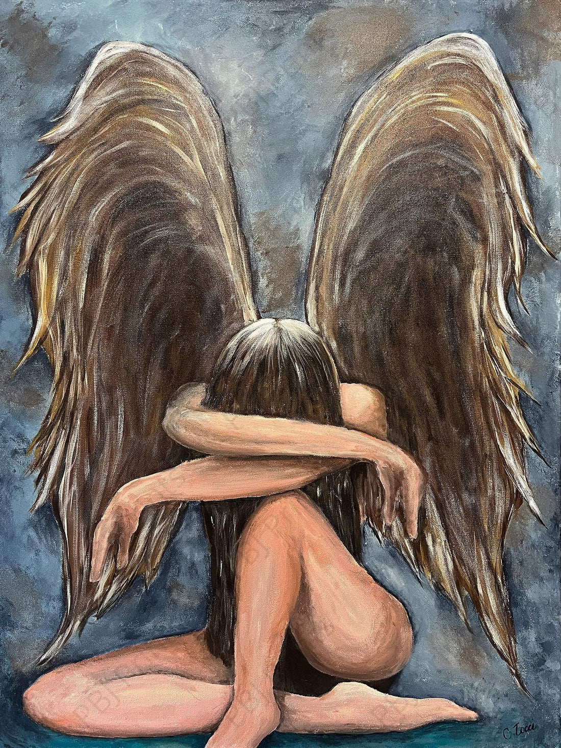Feelings of an Angel - Artist by JJ Bean Designs with Cheryl - Art Print, Decoupage Rice Paper, Flat Canvas Print, Giclee Print, Photo Paper, Poster Print