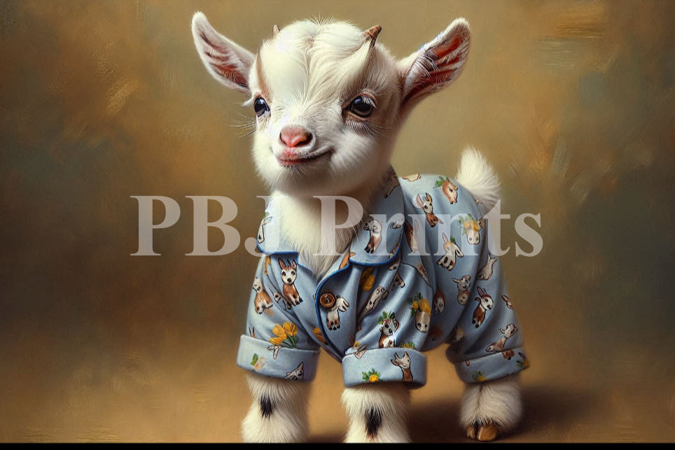 Baby Goat in Pajamas