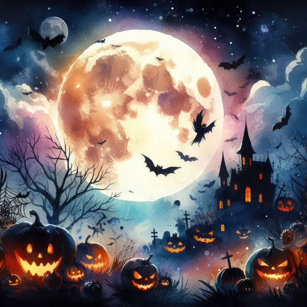 Midnight Full Moon Halloween