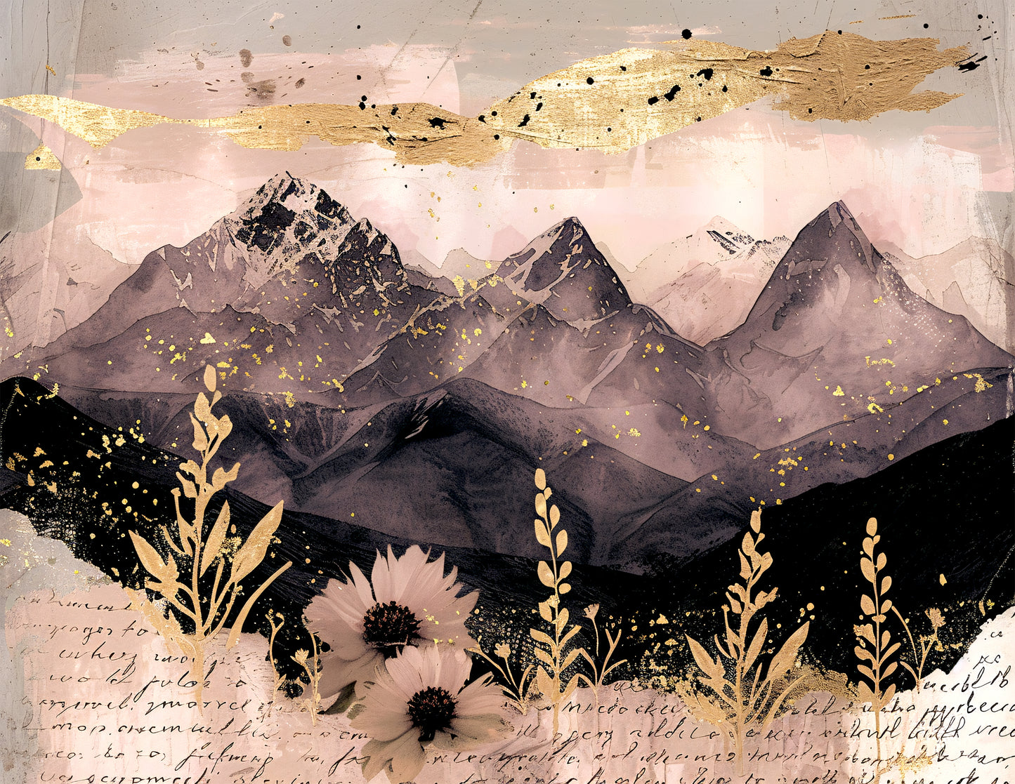 Mountain Landscape Flower 2