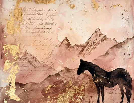 Mountain Landscape and Horse