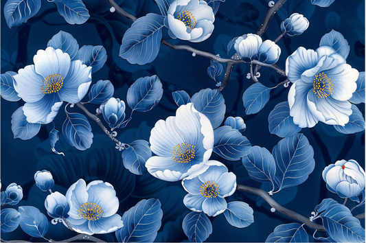 Blue Chinoiserie Petals