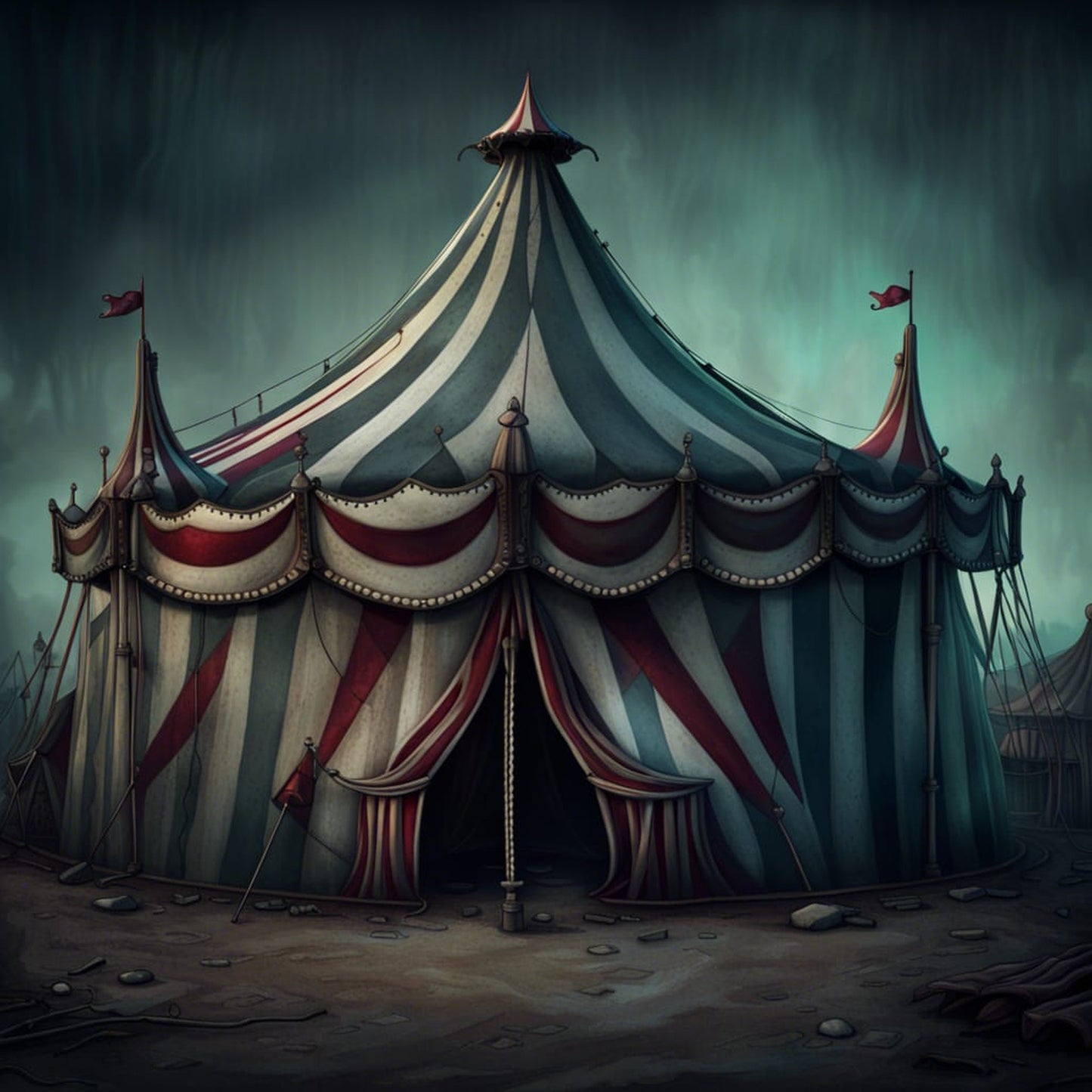 Abandoned Circus - Artist by Tiny House Open Water - Fall, Halloween