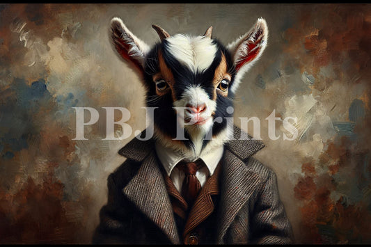 Goat in a suit