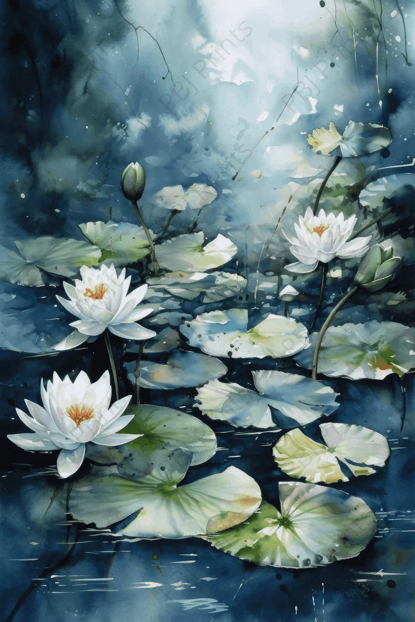 Blue Waterlillies