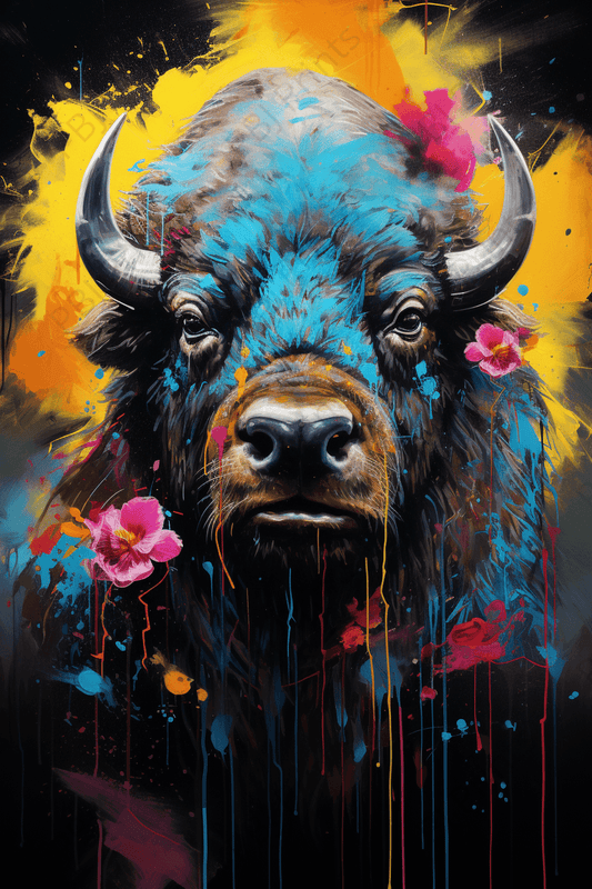Buffalo Power - Artist by Audrey Hughes - 