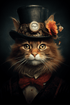 Curtis the Cat - Artist by Audrey Hughes - Art Prints, Decoupage Rice Paper, Flat Canvas Prints, Giclee Prints, Photo Prints, Poster Prints