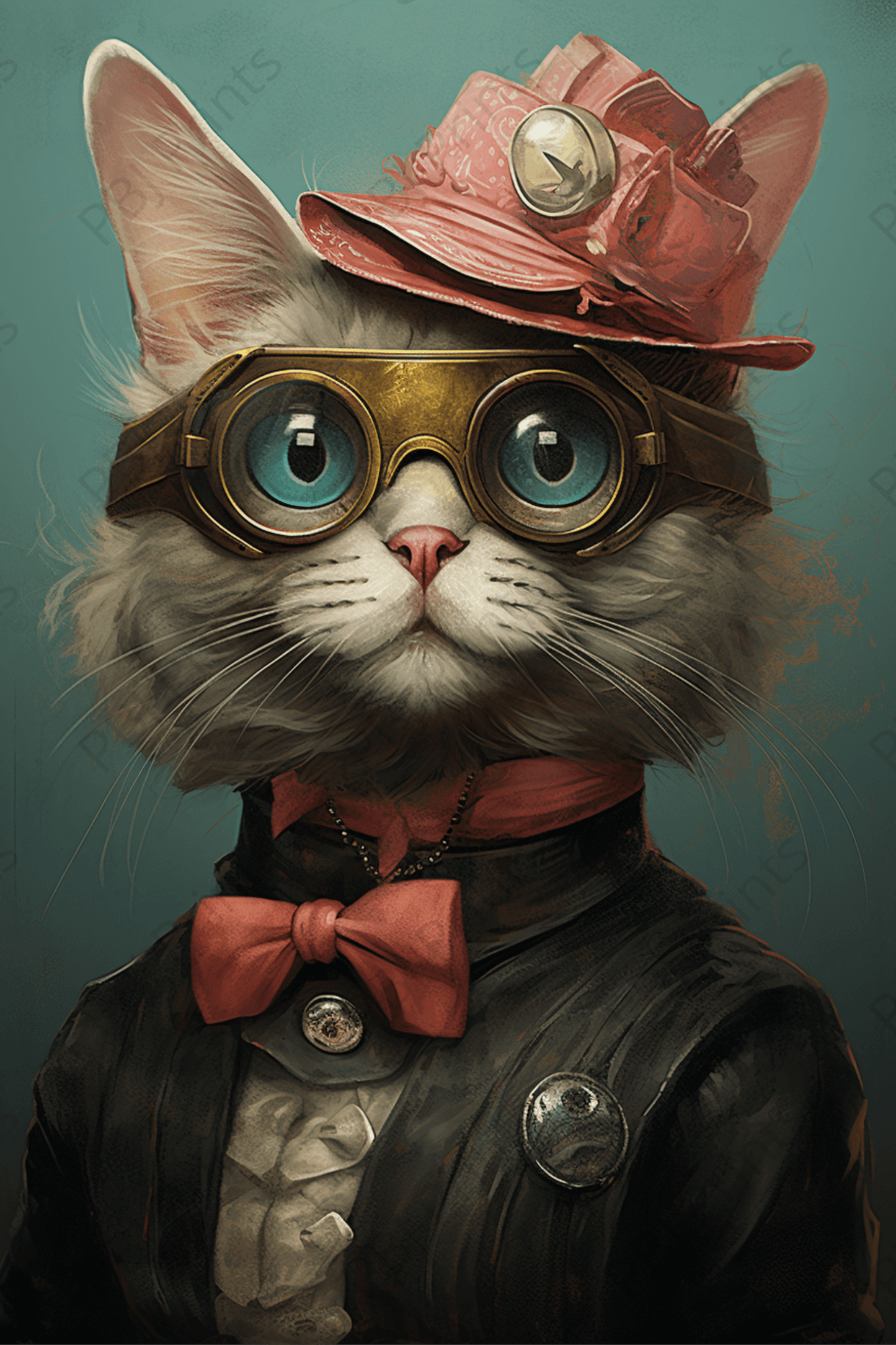Catherine the Cat - Artist by Audrey Hughes - 