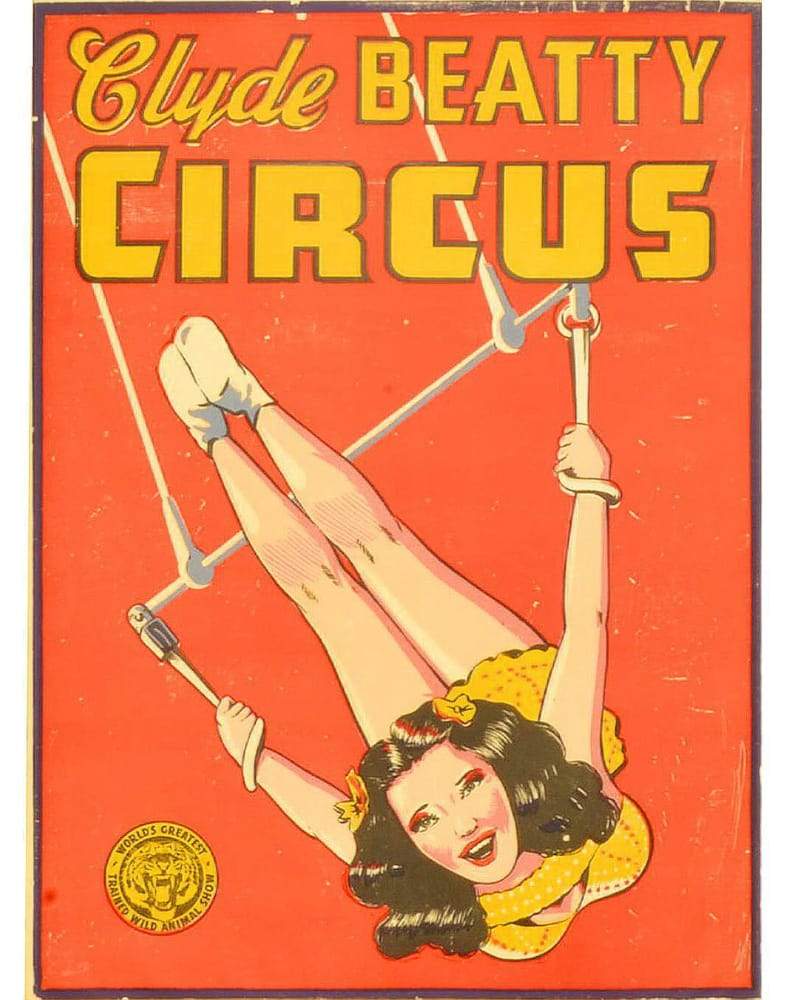 Clydes Circus Girl - Artist by PBJ Prints - Art Prints, Decoupage Rice Paper, Flat Canvas Prints, Giclee Prints, Photo Prints, Poster Prints