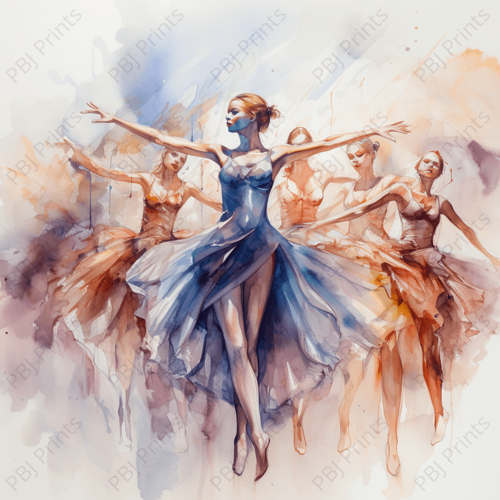 Dancers on Stage - Artist by 2chattychicks teaching eclectic creations - Art Prints, Decoupage Rice Paper, Flat Canvas Prints, Giclee Prints, Photo Prints, Poster Prints, Scrapbook Paper