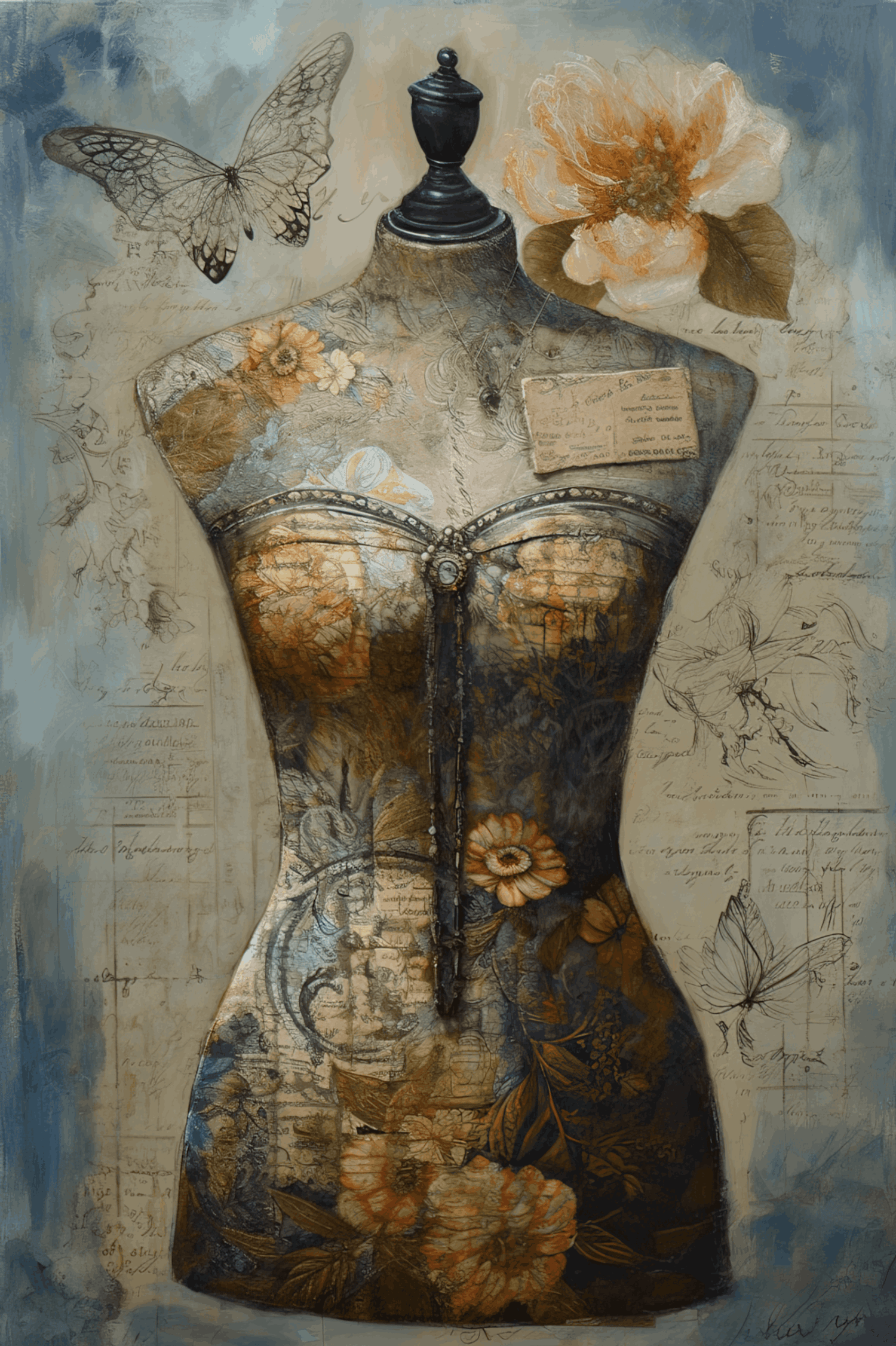 Dressmakers Dream - Artist by Whimsykel Designs - Art Prints, Decoupage Rice Paper, Flat Canvas Prints, Giclee Prints, Photo Prints, Poster Prints