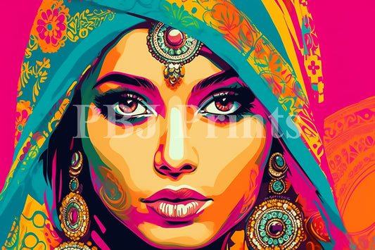 Indian Pop Art Beauty