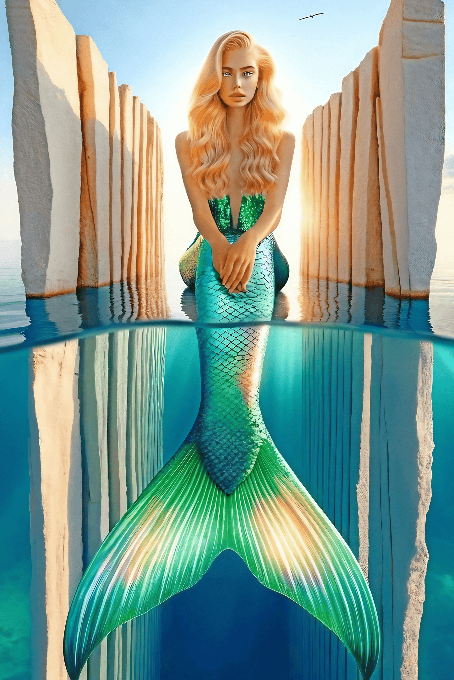 Mermaid in & out of water