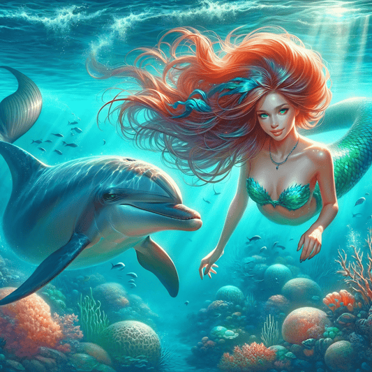 Mermaid w Auburn Hair