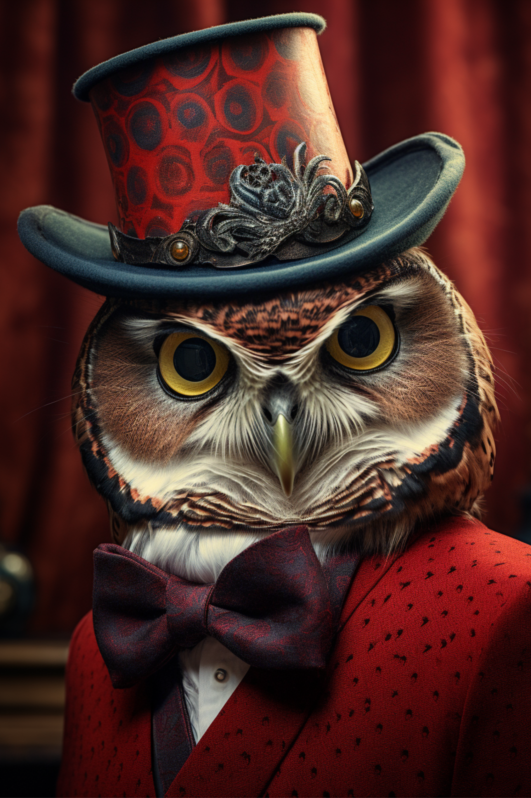 Mr. Owl - Artist by Audrey Hughes - Art Prints, Decoupage Rice Paper, Flat Canvas Prints, Giclee Prints, Photo Prints, Poster Prints