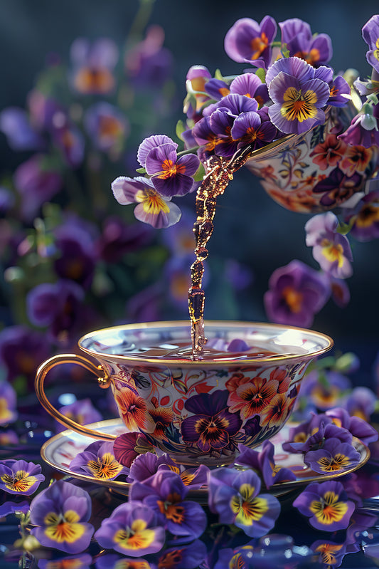 Pansies and Tea