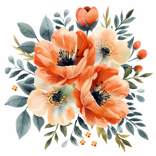 Peach Fuzz Florals