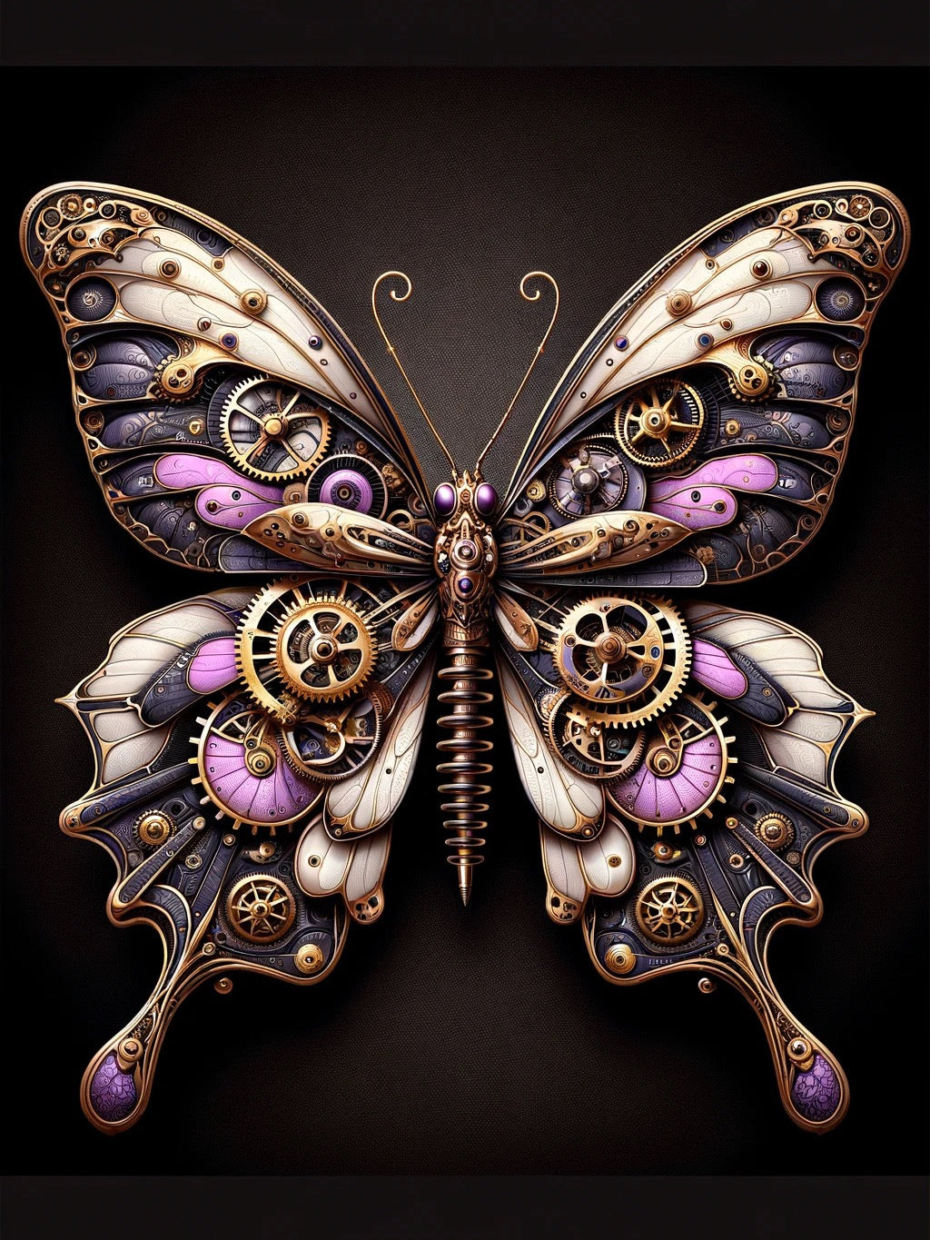 Steam Punk Lavender butterfly